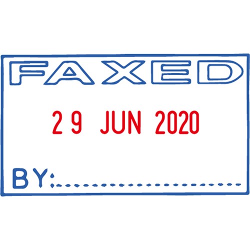 STAEDTLER SELF INKING DATER Shiny 4mm Faxed Red Blue